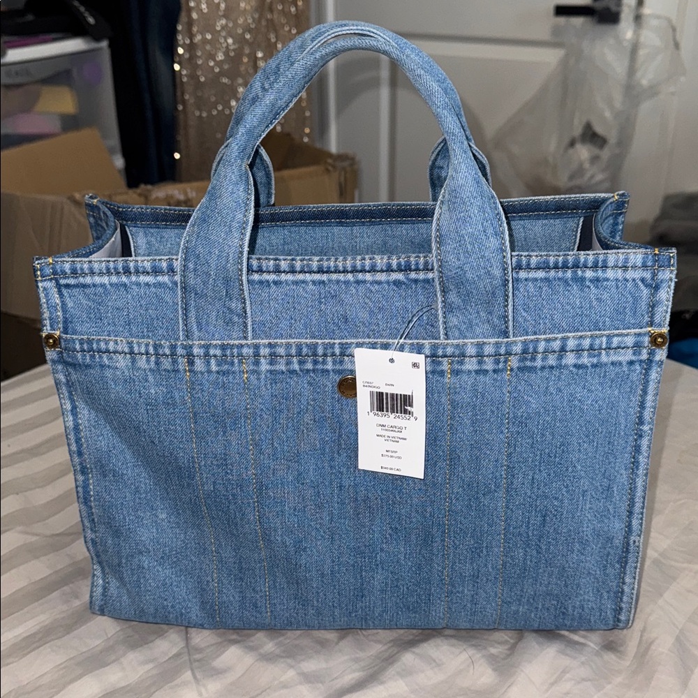 Coach Denim Cargo Medium Tote Sold Out - Picture 9 of 14
